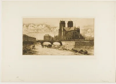 Albert Gosselin, The Apse of Notre-Dame, Paris