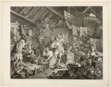 a William Hogarth, Strolling Actresses Dressing in a Barn