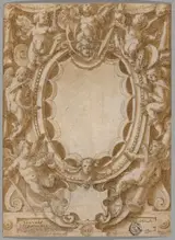 Jan van der Straet Giovanni Stradano, Design for Frontispiece to the Seven Virtues