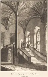 Godefroy Engelmann, Man and Woman Descending Staircase