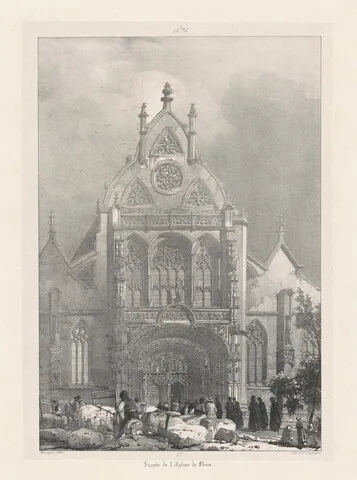Godefroy Engelmann, Façade de l'Église de Brou (Facade of the Church at Brou)