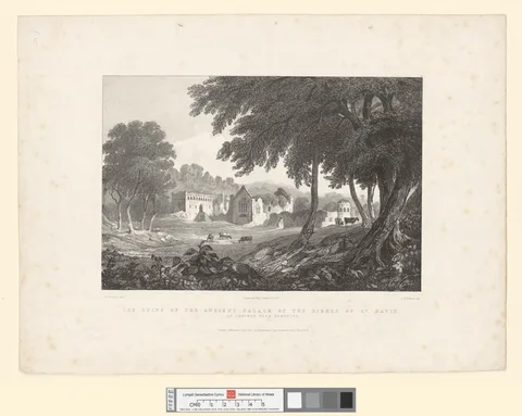 Godefroy Engelmann, The ruins of the ancient Palace of the Bishop of St David: at Lamphey near Pembroke