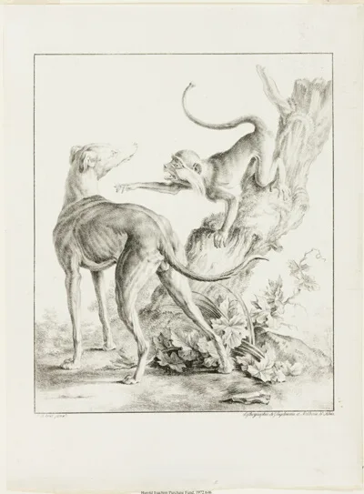 Godefroy Engelmann, Dog and Monkey