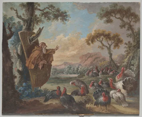 Christophe Huet, Monkey Preaching to Turkeys