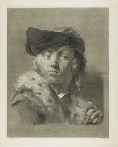 Marco Pitteri, Bust of a Young Man with a Fur-Collared Coat
