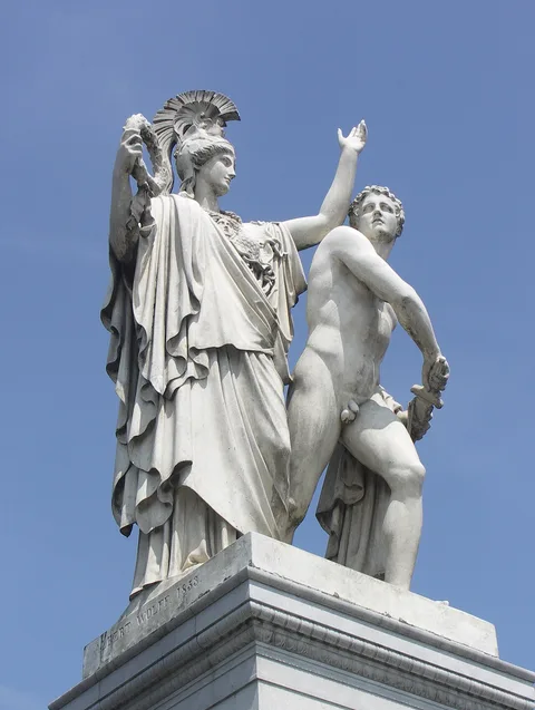 Albert Wolff, Athena Leads the Young Warrior into the Fight