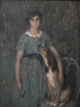 Edmond Aman-Jean, Young Girl with a Dog