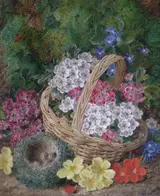 George Clare, Basket with Flowers
