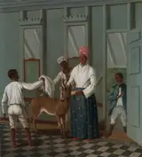 Agostino Brunias, Servants Washing a Deer
