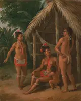 Agostino Brunias, A Leeward Islands Carib family outside a Hut