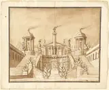 Pietro Gonzaga, Fantasy of an Ancient Capitol with Trophies and Grand Staircases