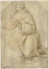 Domenico Ghirlandaio, Studie voor de heilige Franciscus die de stigmata ontvangt