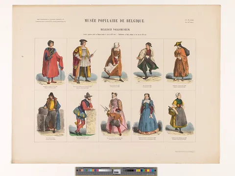 Adolf Dillens, Popular costumes worn in Belgium during the 15th century
