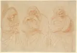 Giovanni Guercino, Madonna Mourning: Studies for the Entombment of Christ