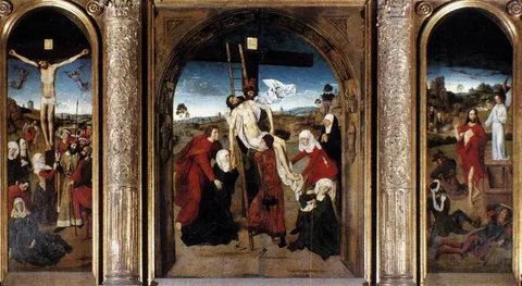 Dirk Bouts, Triptych with the Deposition from the Cross by Dieric Bouts (Granada)