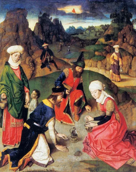 Dirk Bouts, Gathering Manna