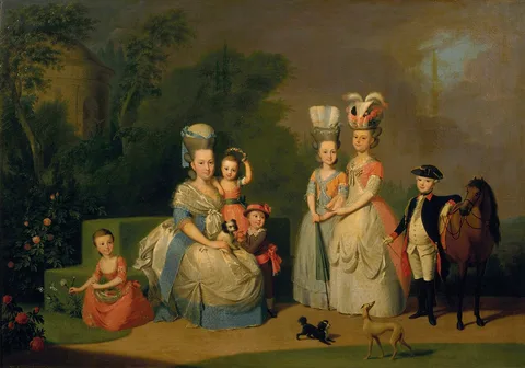 Anton Wilhelm Tischbein, Portrait of Carolina Wilhelmina of Orange (1743-1787) and her Children