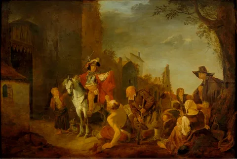 Marten Stoop, St. Martin cuts a piece of his cloak for the poor