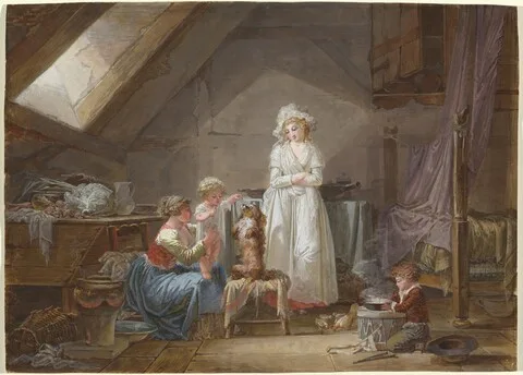 Jean Baptiste Mallet, Young French Marquise in Exile in Lausanne