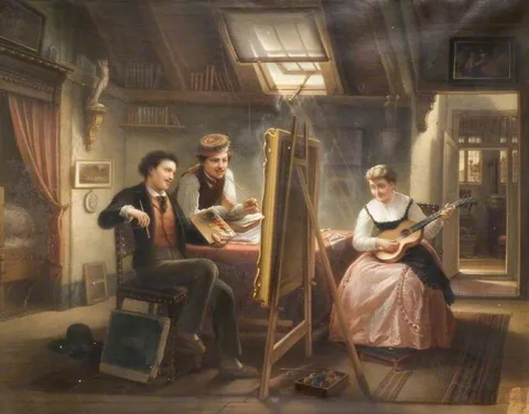 Joseph Corneille Correns, The Artist's Studio