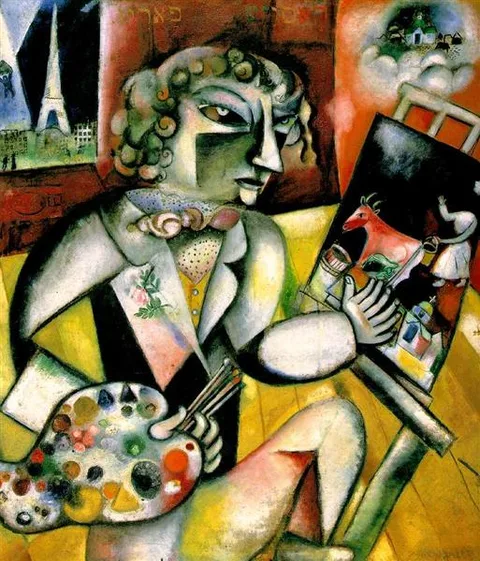 Mark Chagall, Self-Portrait with Seven Fingers