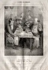 Joseph Charles Traviés de Villers, Scènes de moeurs:  Comme ou dine à Paris.  Diners a vingt-cing sous. Trois plates au choix du traiteur...