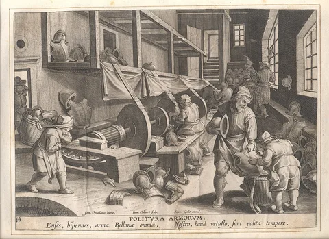 Jan II Collaert, The invention of the polishing of armour