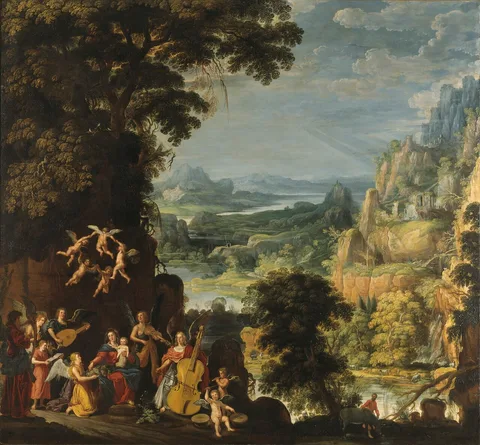 David Teniers d.Ä., Landscape with the flight into Egypt