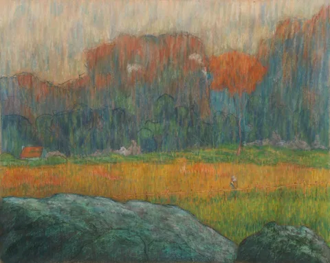 Claude Schuffenecker, Landscape with Figure and Houses