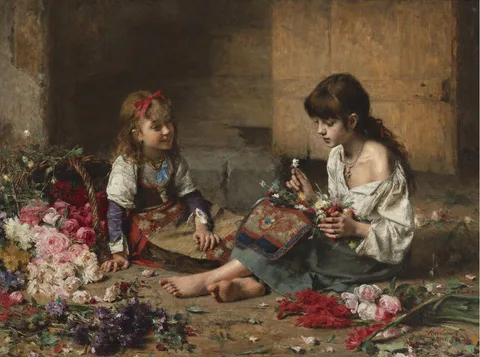 Alexei Harlamoff, Young flower girls