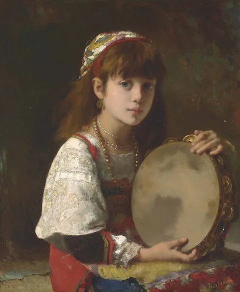 Alexei Harlamoff, Girl with tambourine