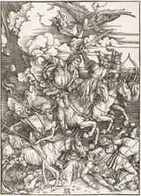 follower of Albrecht Dürer, The Four Horsemen of the Apocalypse, from The Apocalypse