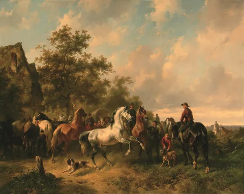 Wouterus I Verschuur, market of horse