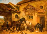 John Frederick Herring Senior, Cottage Door and Farmstead