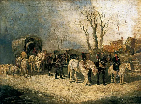 John Frederick Herring Senior, Deacon, the London to York Carrier, on the Road in Winter