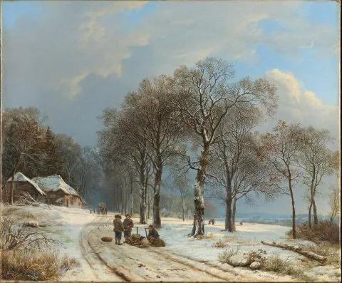 B.C. Koekkoek, Winter landscape