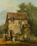 Louis Gabriel Moreau I, Elegant Company in a Garden