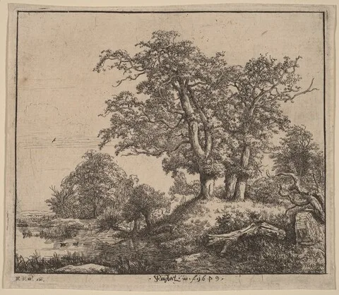 Jacob van Ruysdael, The Three Oaks