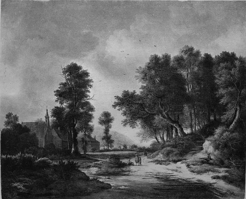 Jacob van Ruysdael, The Entrance to a Village