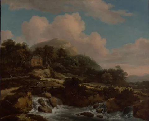 Jacob van Ruysdael, Mountain Landscape with River