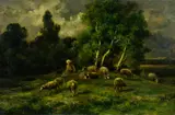 Clement Charles Henri Quinton, Landscape with Sheep