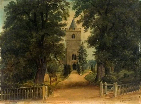 Edwin Stocqueler, View of Great Amwell Church