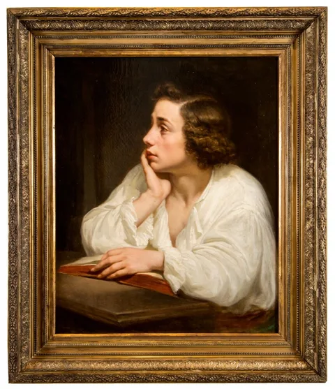 Hippolyte Lazerges, Young man distracted. Study