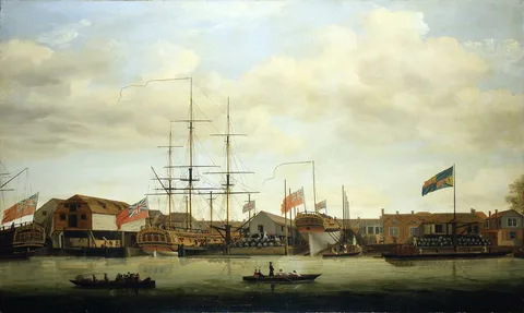 Francis Holman, A Small Shipyard on the Thames