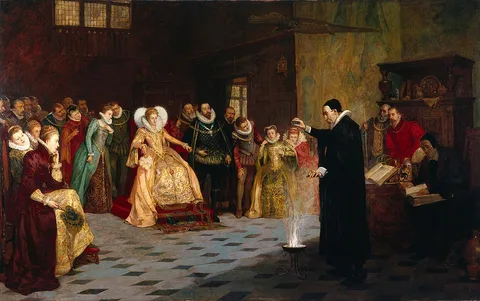 Henry Gillard Glindoni, John Dee performing an experiment before Queen Elizabeth I