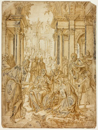 Lambert van Noort, Adoration of the Magi