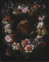 Karel van Vogelaer, A Wreath of Flowers
