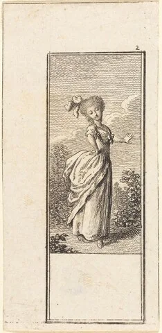 Daniel Niklaus Chodowiecki, Girl with an Ostrich Feather Headdress