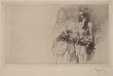 Mariano Fortuny y Carbo, Croquis (Two Arabian Figures)