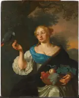 Ary de Voys, A young Woman with a Parrot